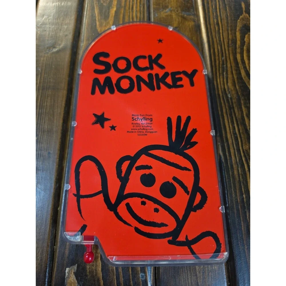 Schylling Classic Pinball Game SOCK MONKEY Handheld - Used